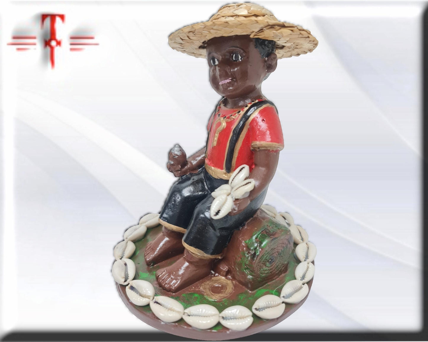 Figura Niño elegua de 16cm , santeria , exu , palo mayombe