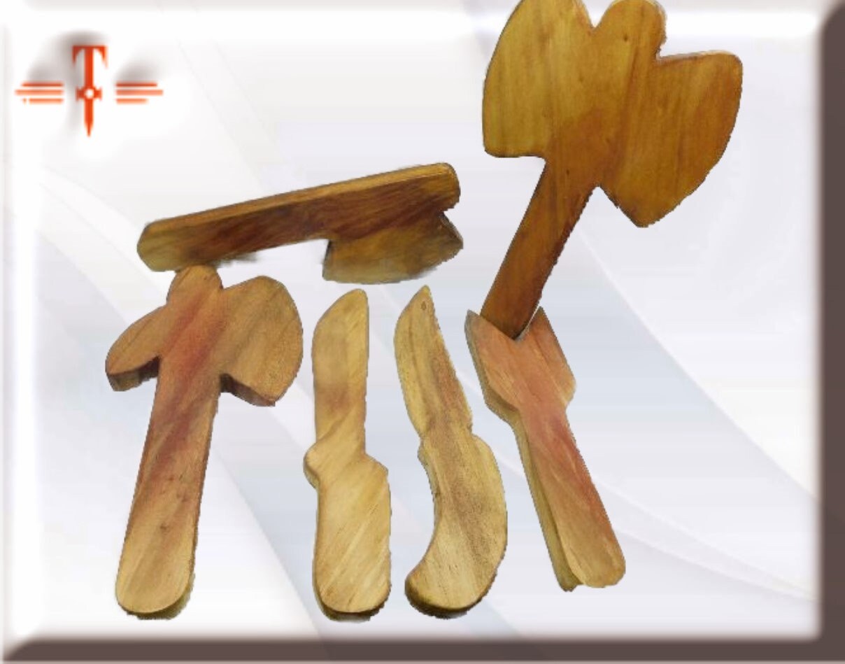 Herramientas Shangó de madera Santería