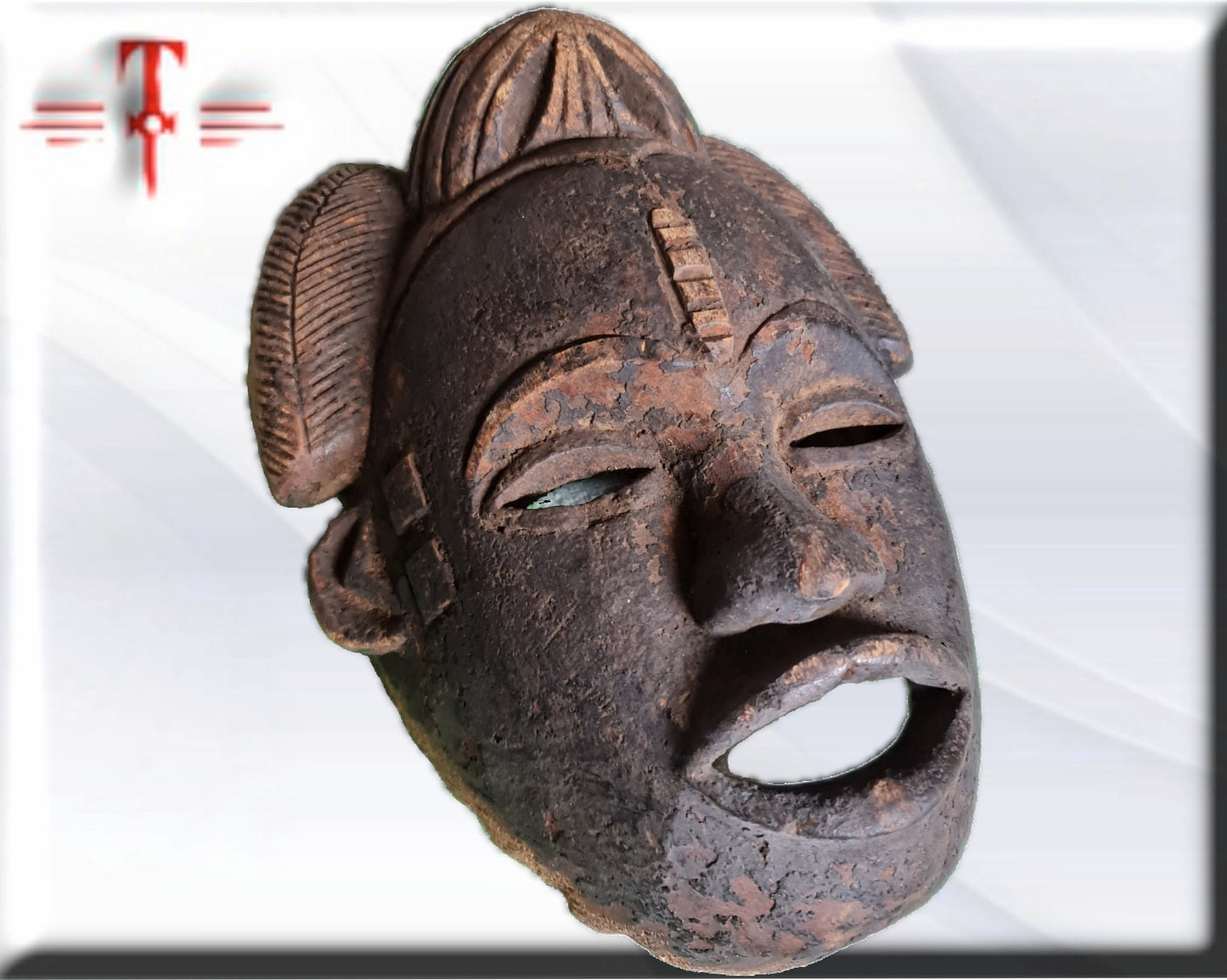 Máscara etnia Yombe ( Congo arte africano) Yombe ethnic mask ( Congo African art)
