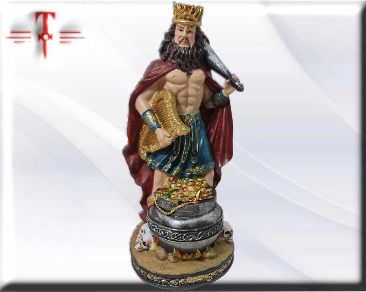 Estatua Dios Dagda , dioses mitologicos , articulos esotéricos y religiosos , pintado a mano