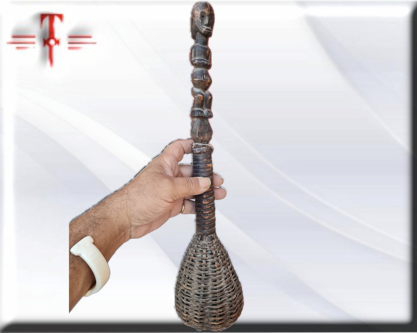 sonajero Tribal , arte Africano , Galería de arte , hecho a mano
