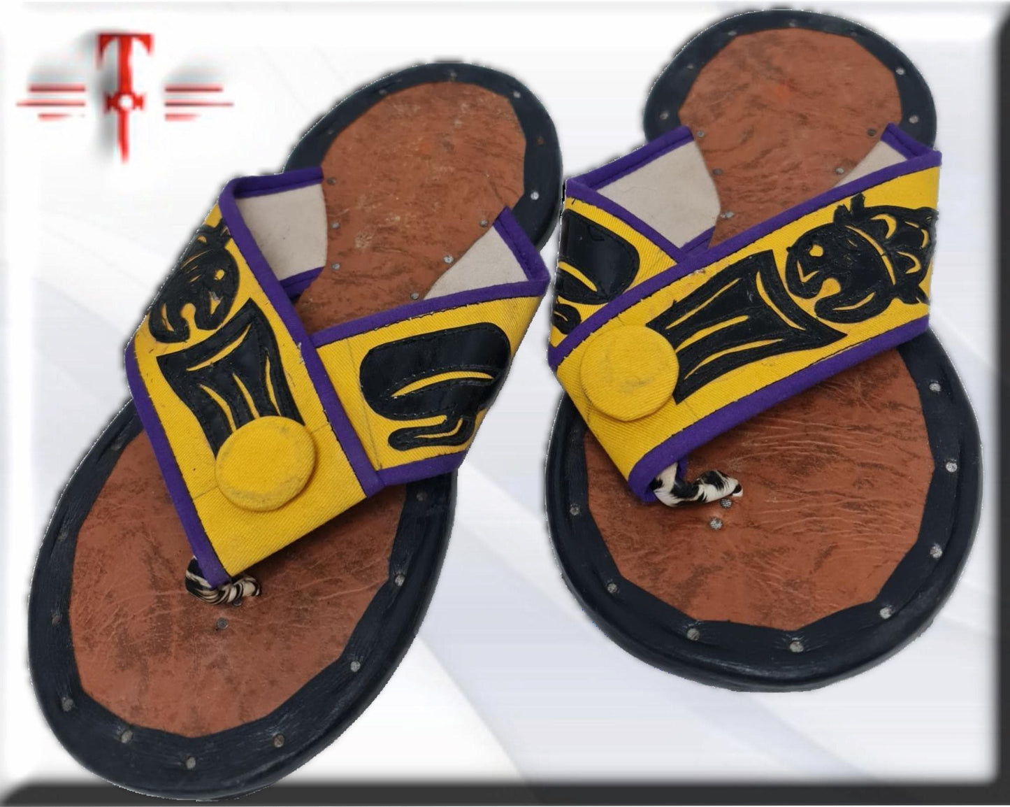 Chanclas africanas hechas a mano, arte africano