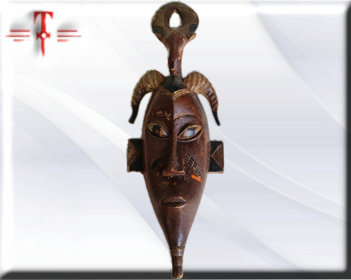 Máscara Gouro Costa de Marfil , arte Africano ,