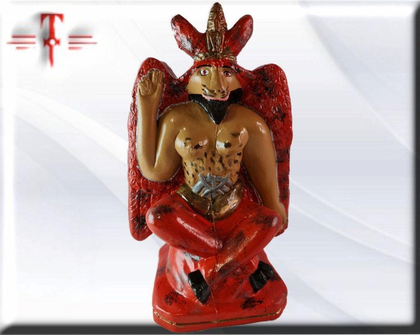 Figura Yeso Exú Belzebú , Candomble , kimbisa, Umbanda