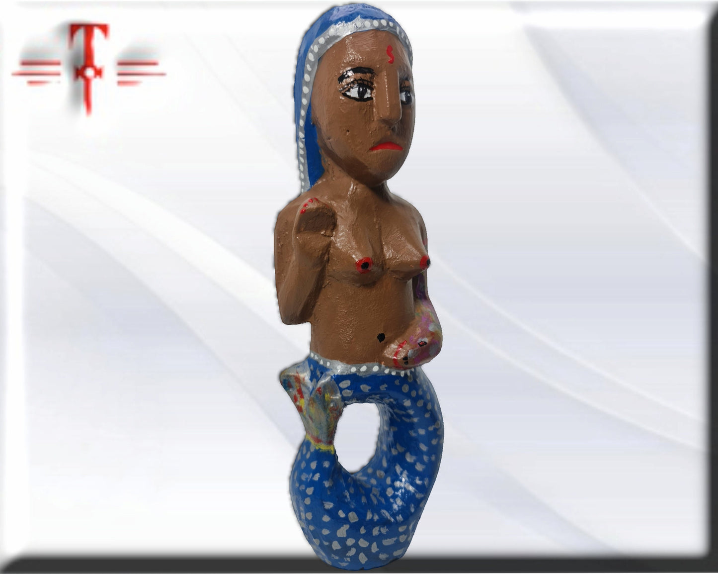 Escultura madera Mami Wata , original de Africa ( Benín ) Yemaya