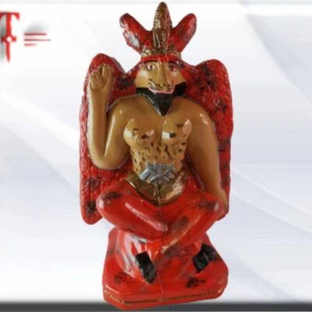 Figura Yeso Exú Belzebú , Candomble , kimbisa, Umbanda