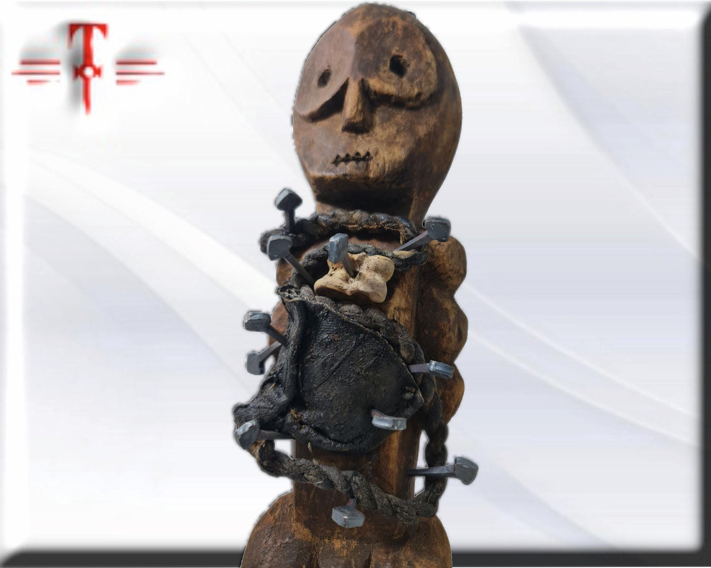 fetiche Guerrero de proteccion Nkisi . arte africano , vodun africa , Benín