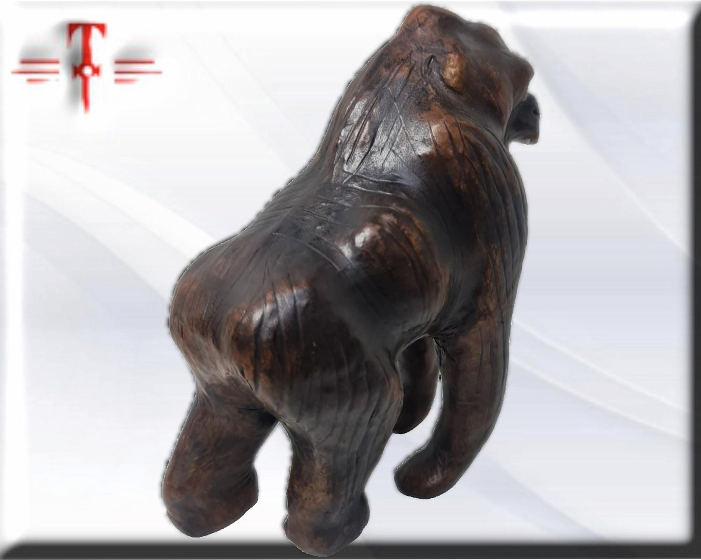 Gorila de cuero , animal decoracion del hogar - producto artesanal