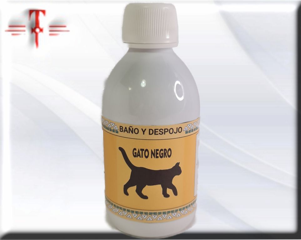 baño gato negro