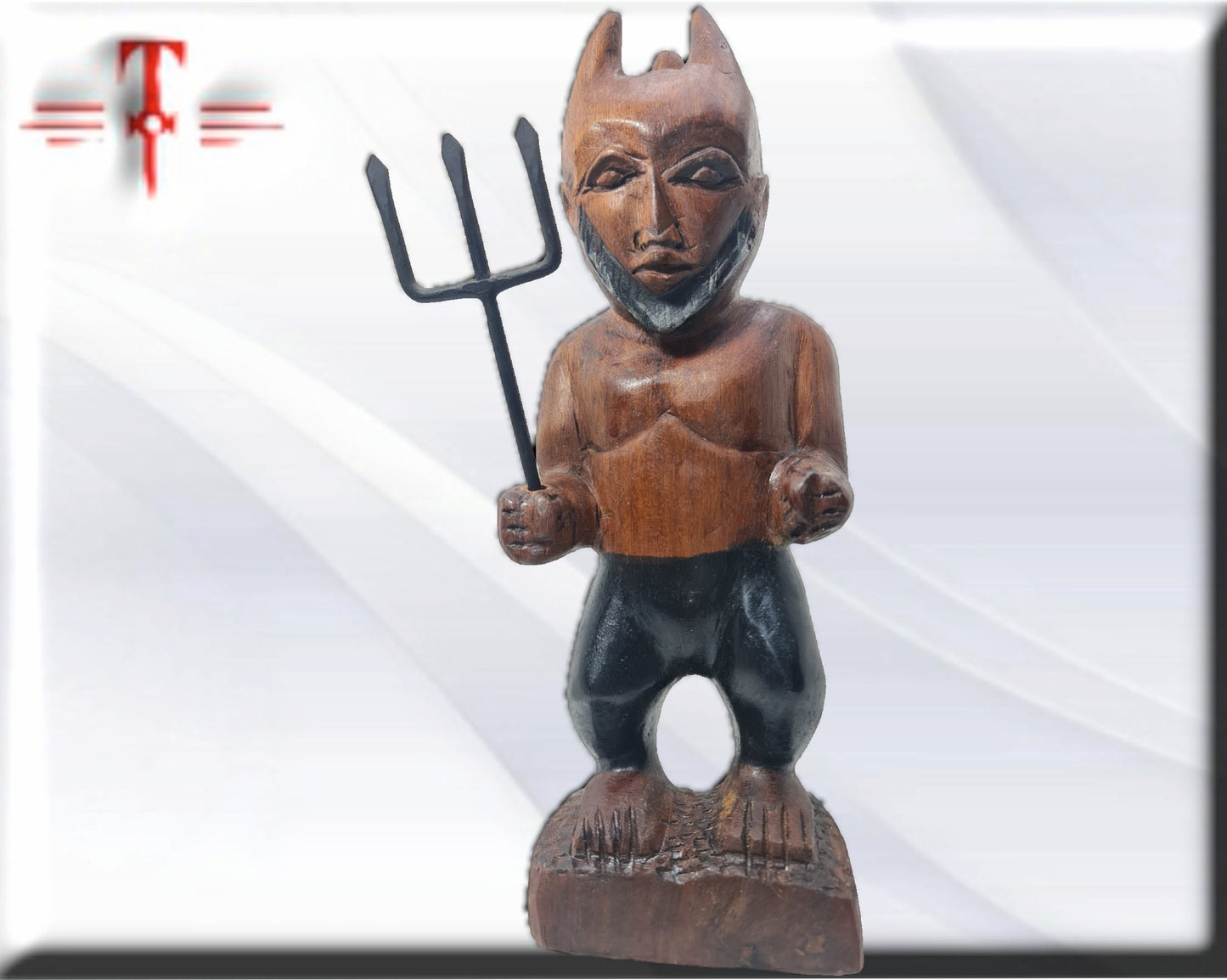 Muñeco aboran madera abita - santería , yoruba, lucumí