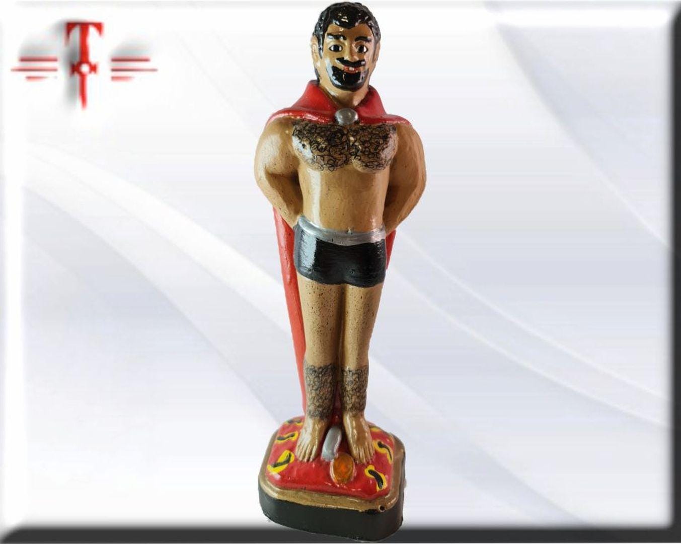 Figura Yeso exu Veludo , Candomble , kimbisa, Umbanda