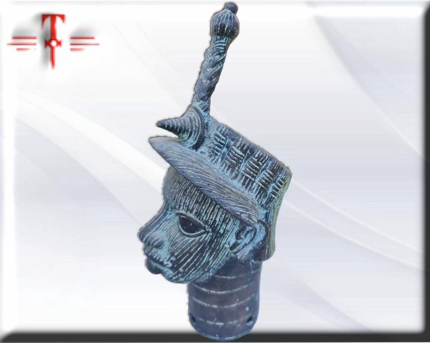 Busto de Ifá , Arte africano , Yoruba , Escultura de bronce 28cm