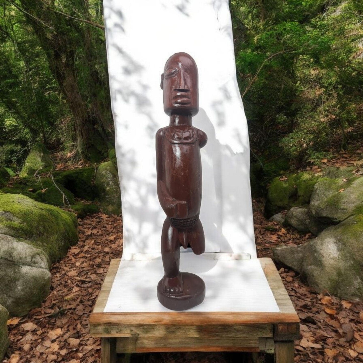 Muñeco Osaín madera - santería , yoruba, lucumí