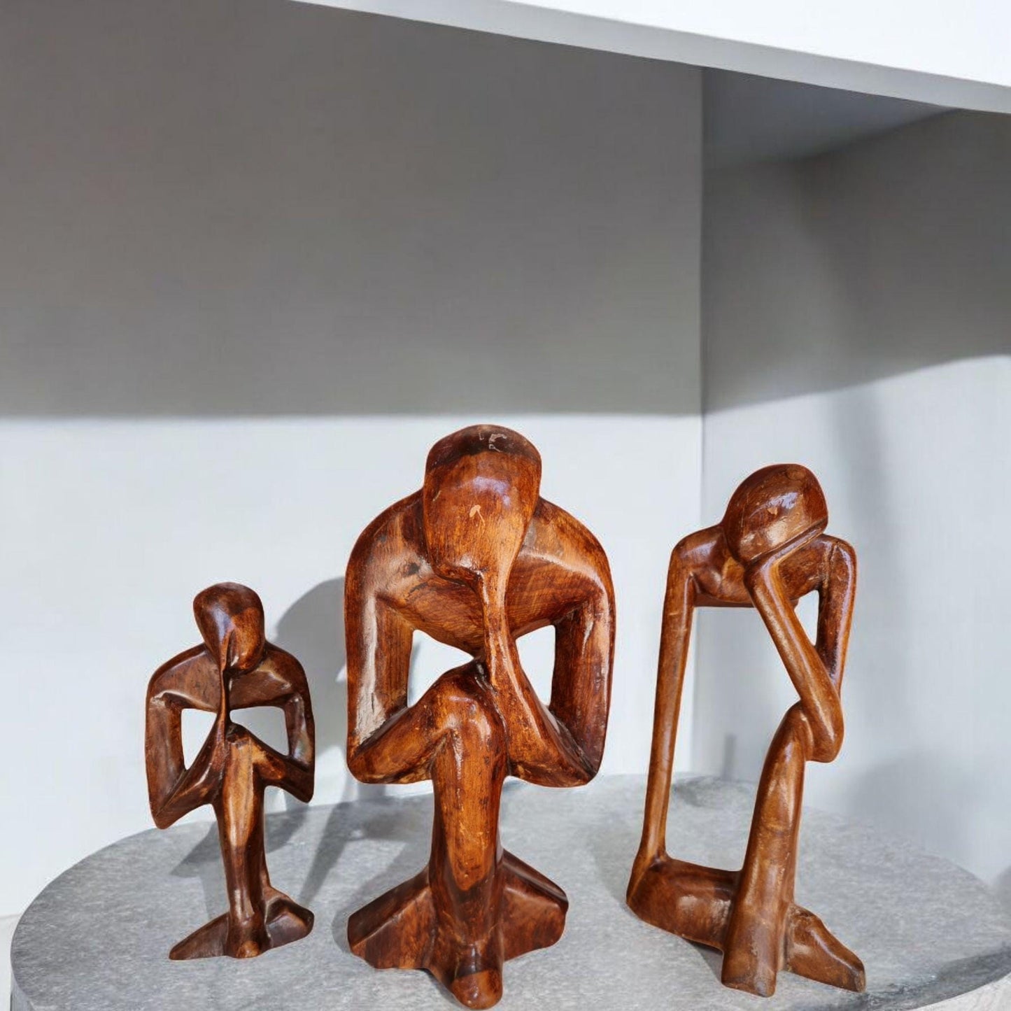 Figura africana Arte moderno contemporáneo trío , arte Africano , Galería de arte , hecho a mano