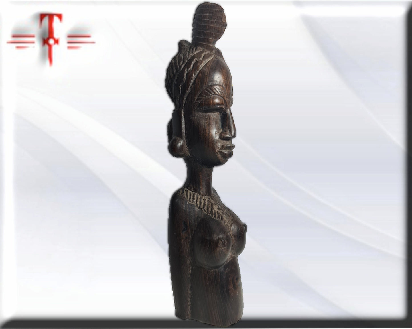 Busto mujer africana Galería arte , antigüedad , artesanías africanas