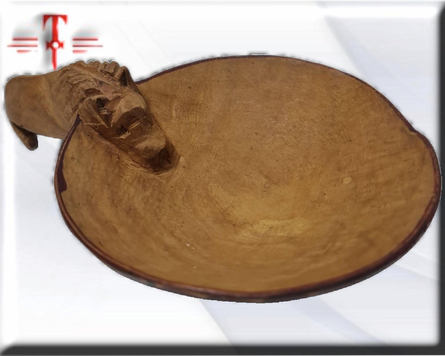 Pareja de cuencos de madera con animales Arte africano , Galería de Arte , antigüedad , Artesanía africana