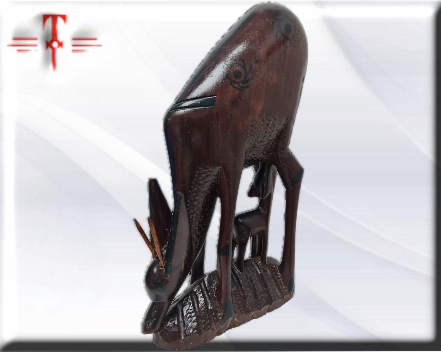 Estatua Familia Animales ciervos , Arte Africano , Galería de arte , Antigüedad , artesanía africana