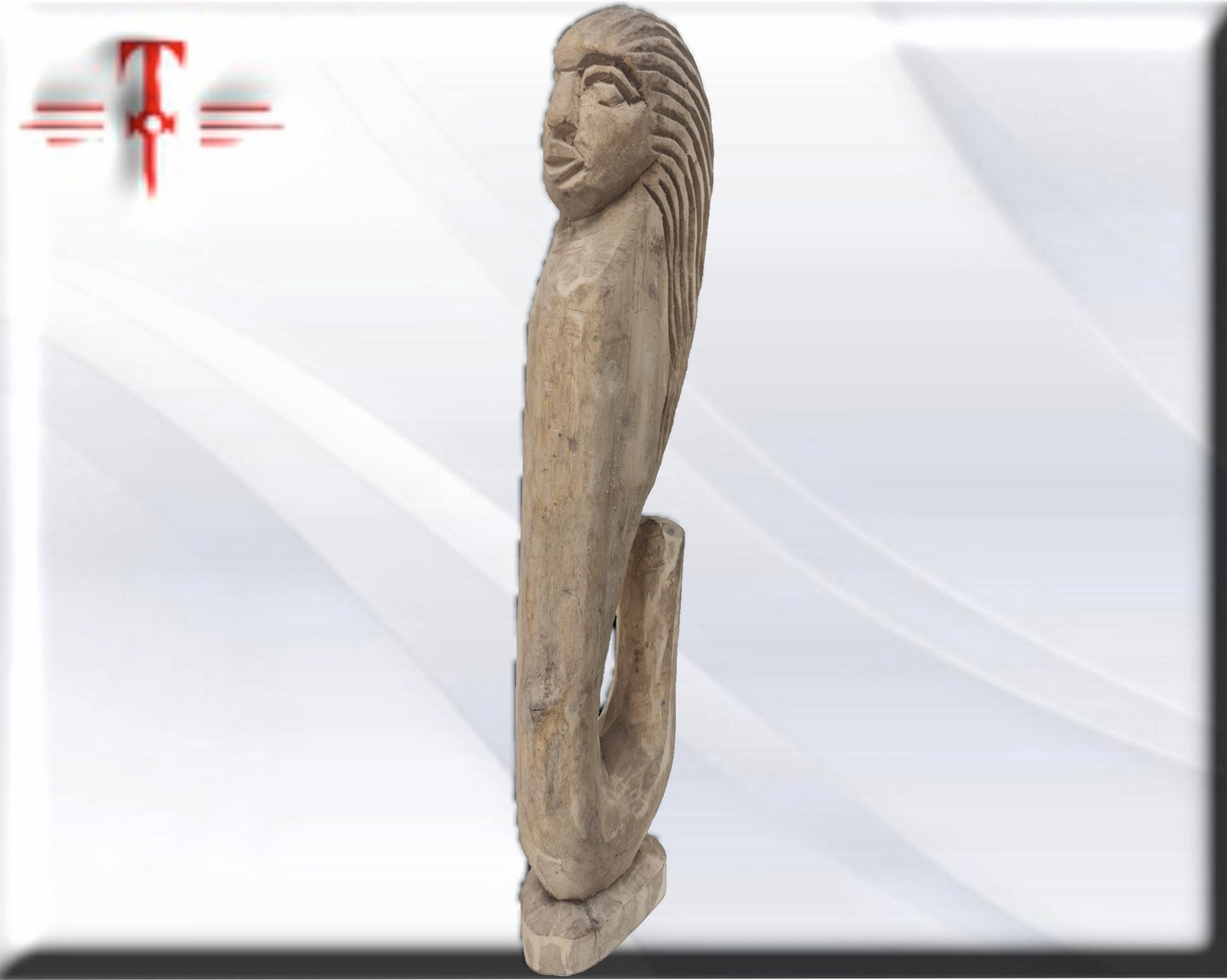 Escultura madera Mami Wata , original de Africa ( Benín ) Yemaya