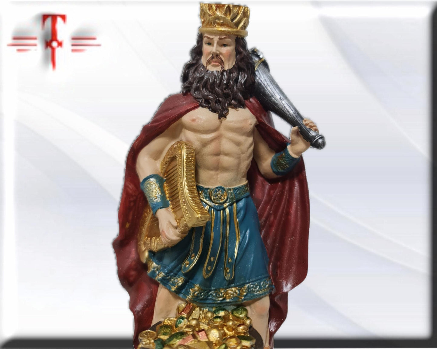Estatua Dios Dagda , dioses mitologicos , articulos esotéricos y religiosos , pintado a mano