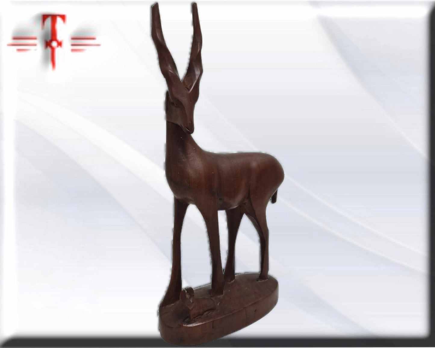 Ciervo madera , animal decoracion del hogar - producto artesanal