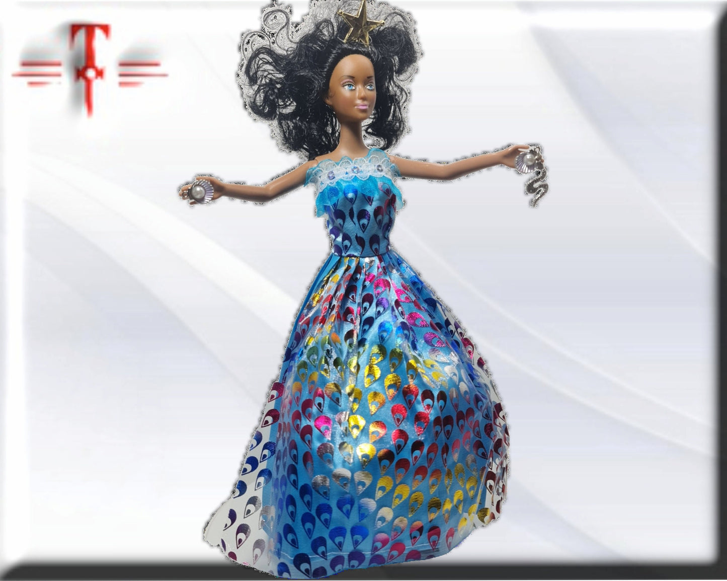 Muñeca Orisha Yemaya , Diosa del Mar , Deidad del Panteón Yoruba