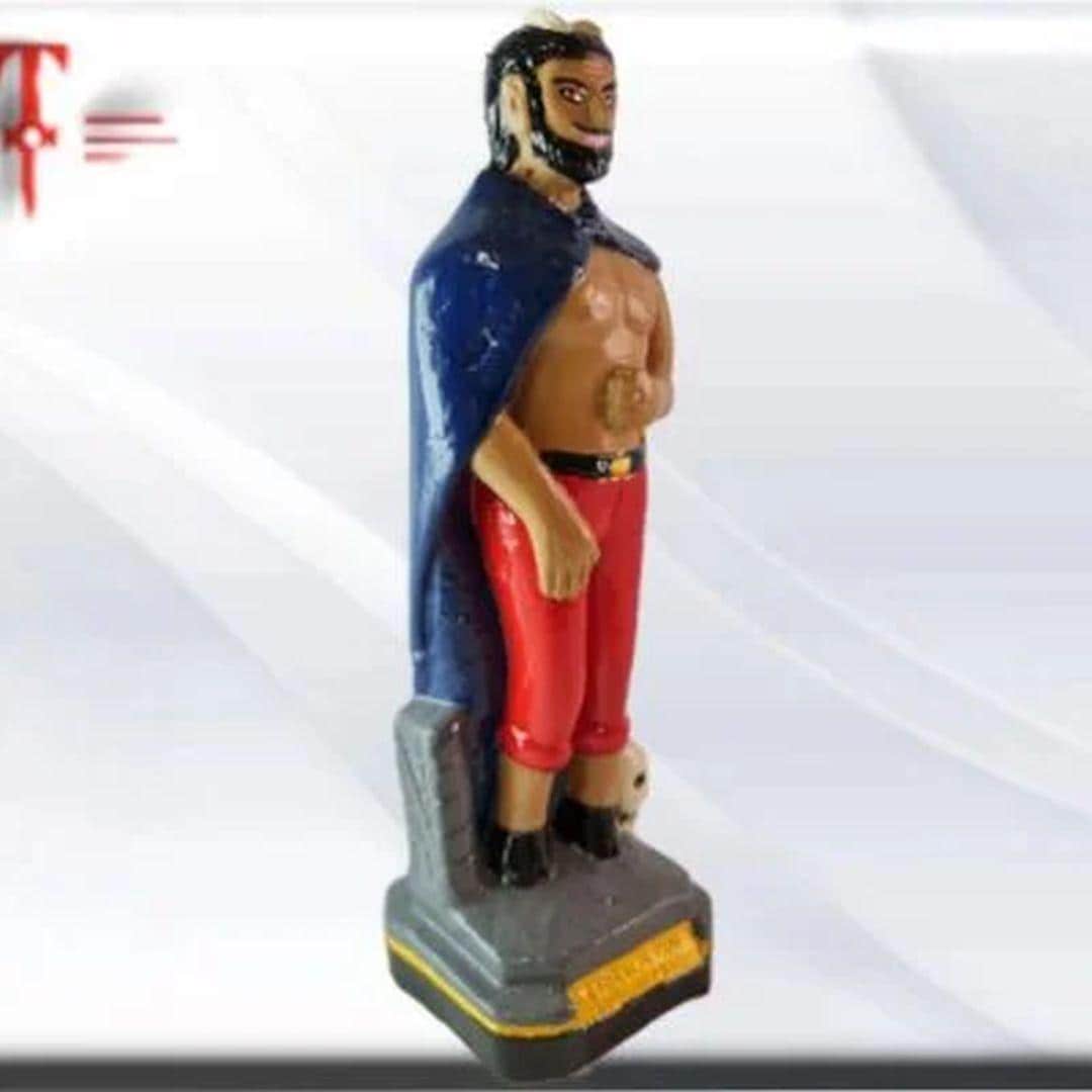 Figura Yeso Exú Tranca rua das almas , Candomble , kimbisa, Umbanda