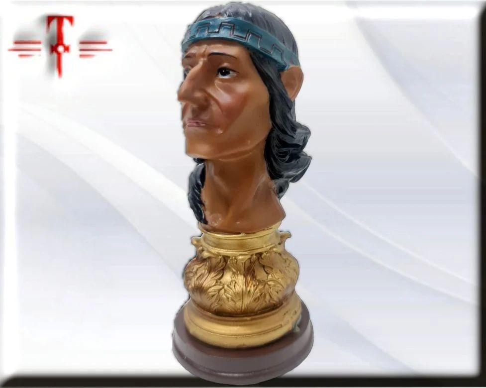 Estatua , Figura ,Indio Guaicaipuro , 3 potencias Africanas