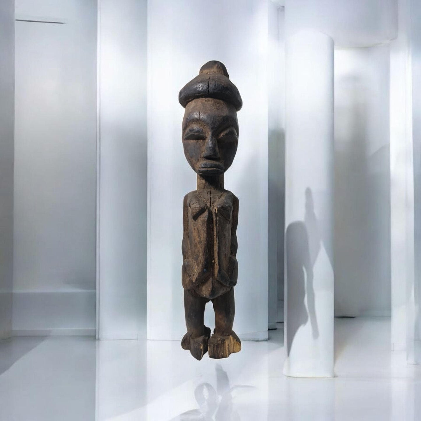 Antigua estatua Africana , arte Africano , Vintage , hecho a mano