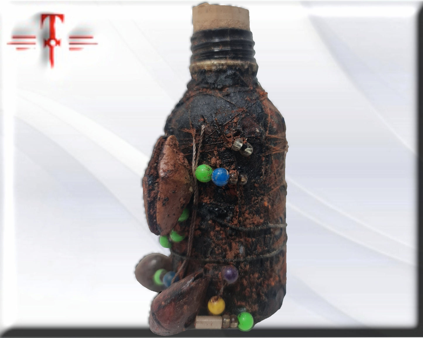 Botella con Polvos magicos para alejar personas , vudu , African vodun