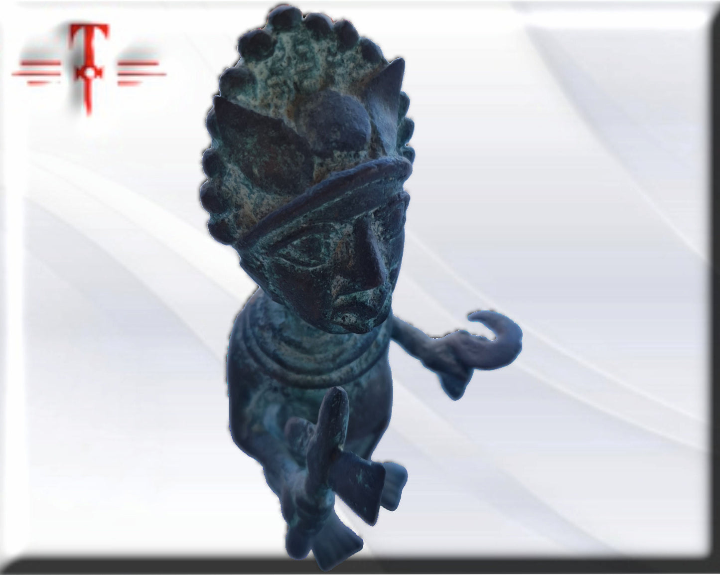 Personaje Hechicero de la realeza de Benín, Estatua bronce arte de Benín ( Galeria de arte )