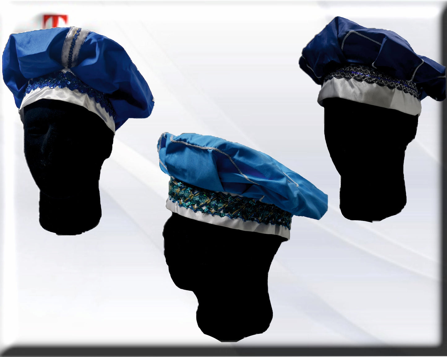 Gorro santeria Orisha Yemayá , Gorro de Gala , ajustable , yoruba