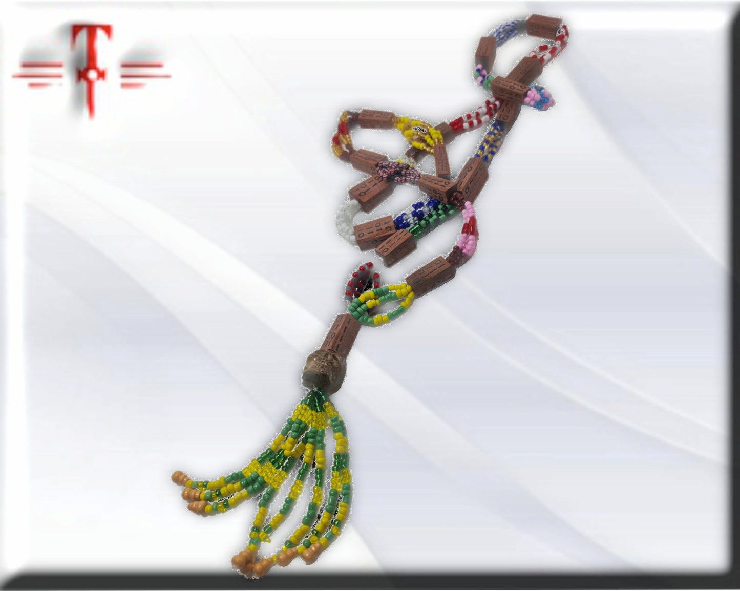 Collar Ogbe Yonó madera de Acana - Babalawo - Santeria Palo Mayombe