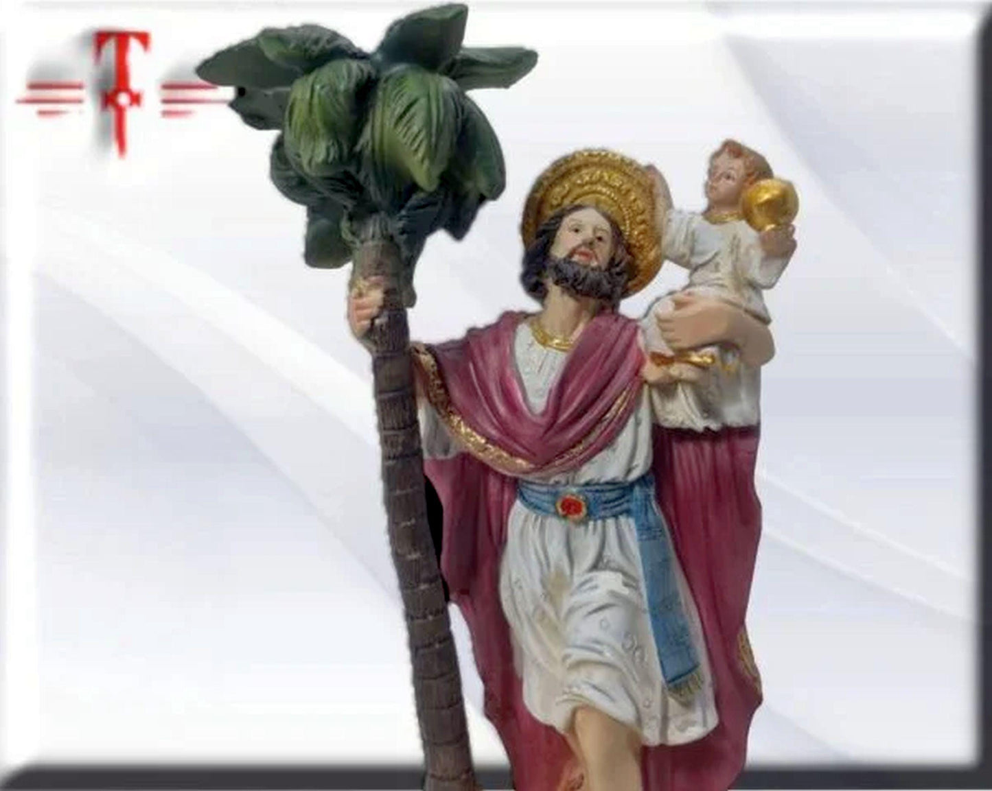 San Cristobal bajo Palmera , Santos y Vírgenes católicos , productos Religiosos