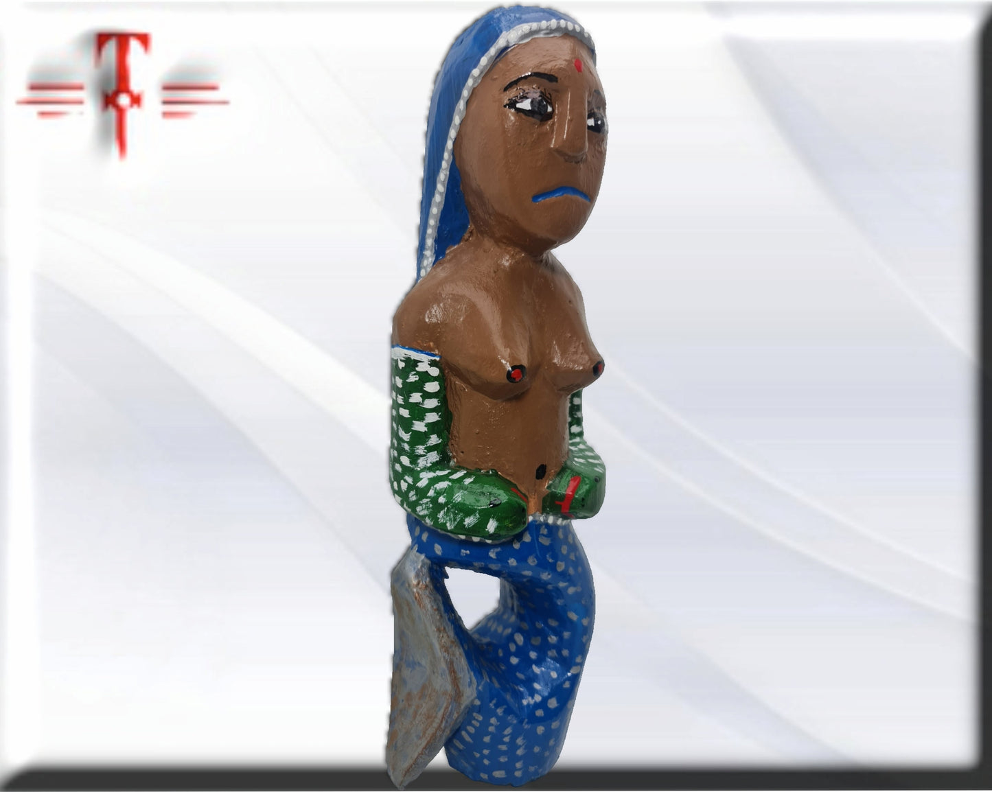 Escultura madera Mami Wata , original de Africa ( Benín ) Yemaya