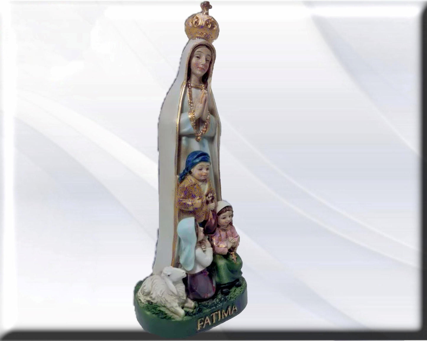 Nuestra señora de Fátima con pastores . Catholic Saints and Virgins, Religious products,