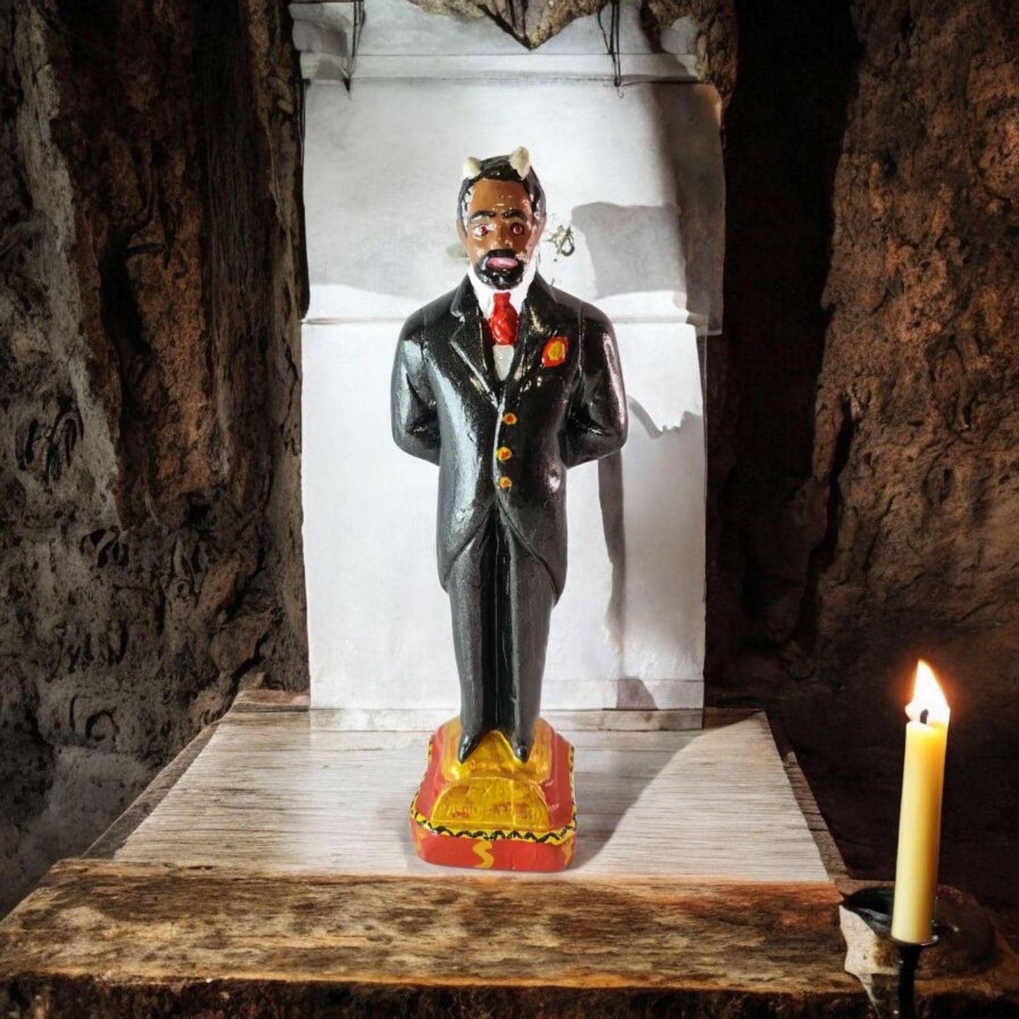 Figura Yeso Exú Casamenteiro , Candomble , kimbisa, Umbanda