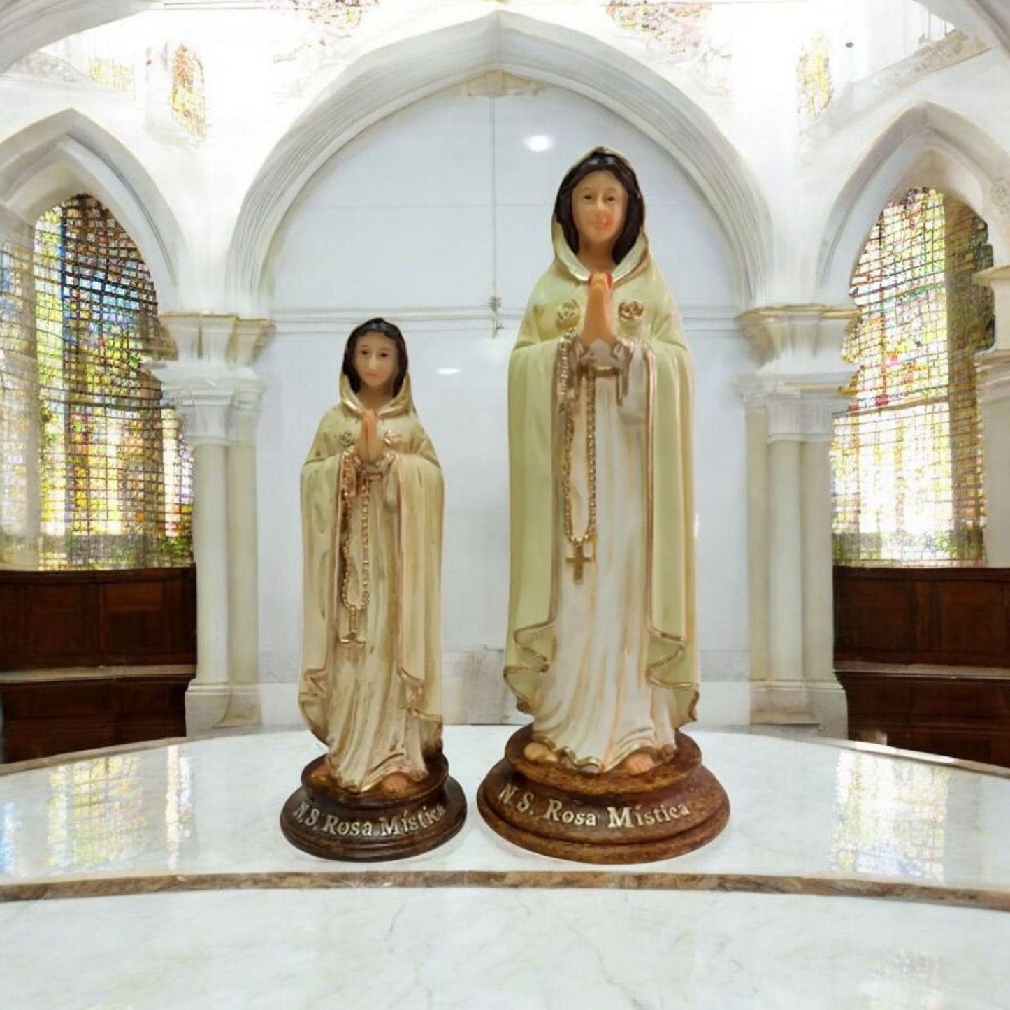 Estatua religiosa Rosa Mística , virgenes y santos catolicos