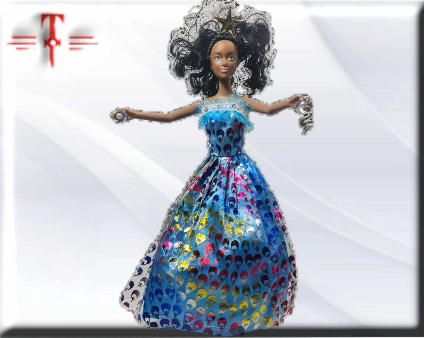 Muñeca Orisha Yemaya , Diosa del Mar , Deidad del Panteón Yoruba