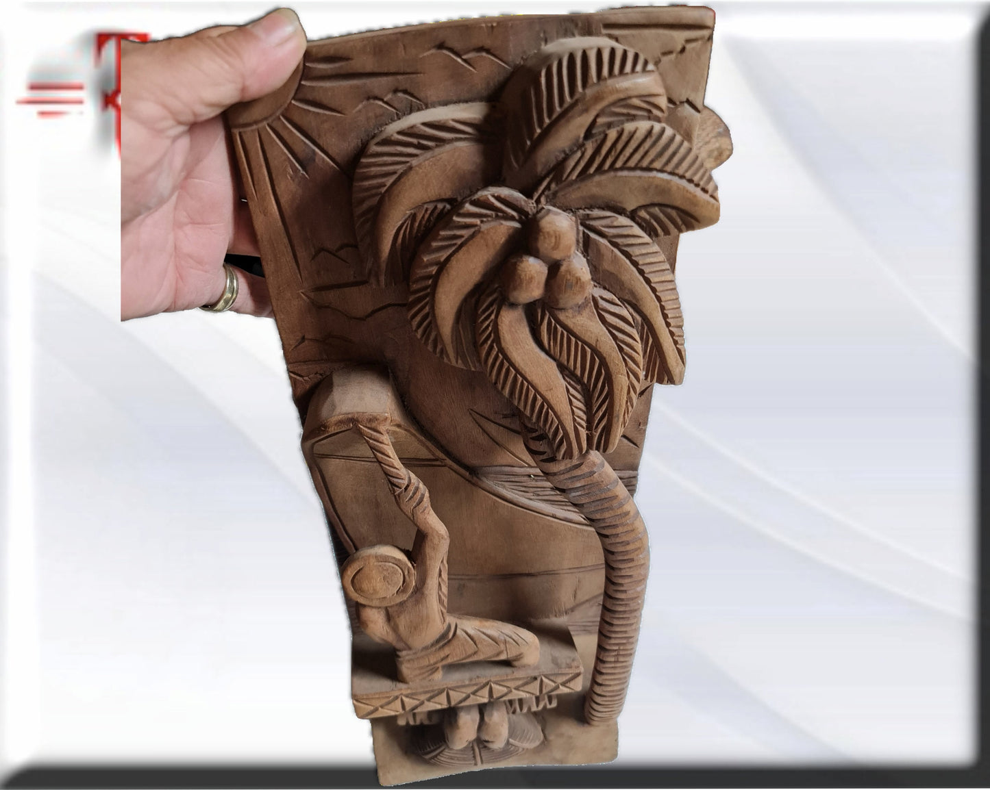 Escultura relieve palmera Tribal , arte Africano , Galería de arte , hecho a mano , Original