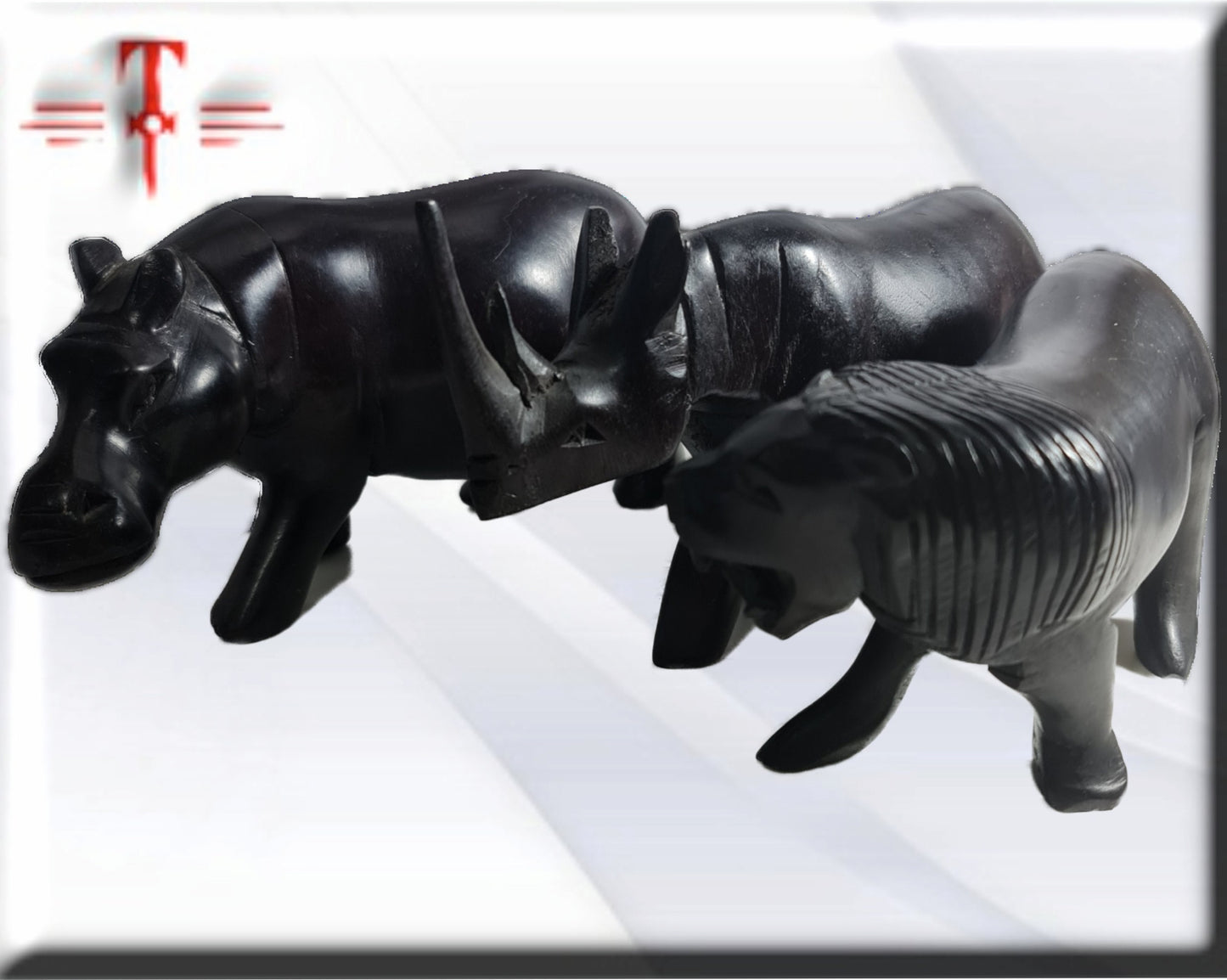 Escultura animales africanos maderas nobles , arte tribal africano hecho a mano