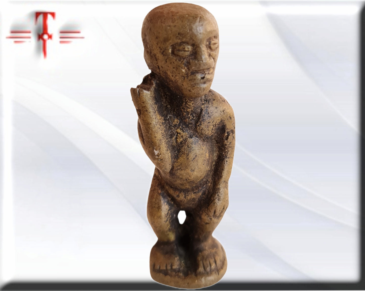 Antigua estatuilla de bronce de Benín Arte Africano , galeria de arte