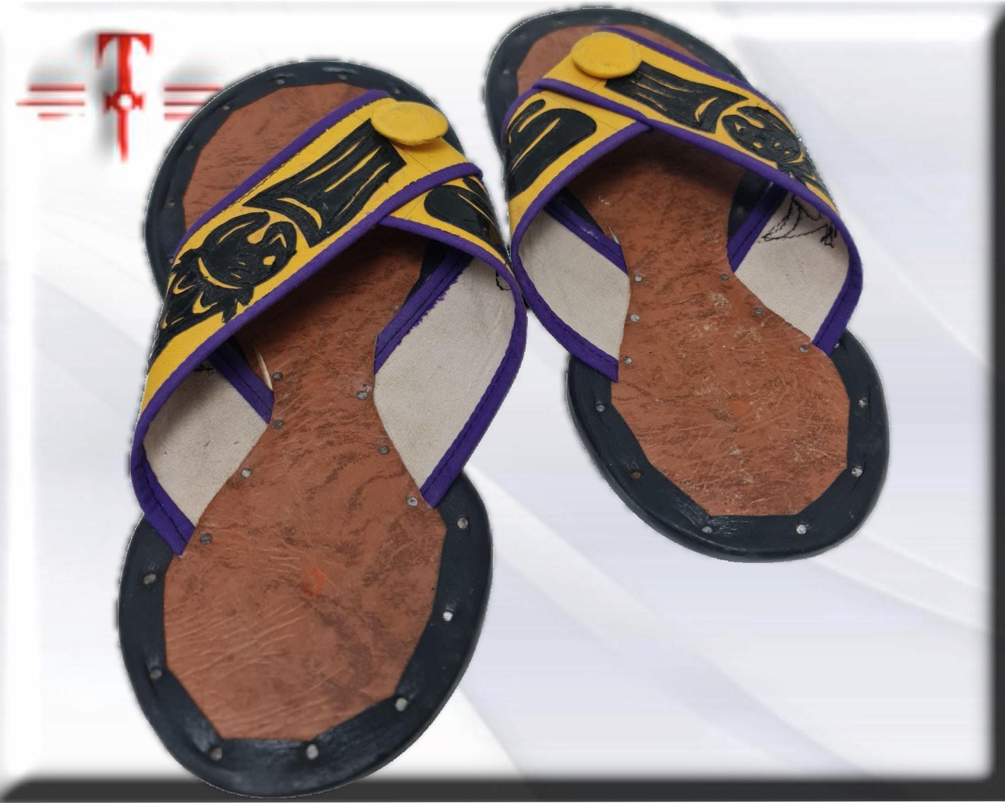 Chanclas africanas hechas a mano, arte africano