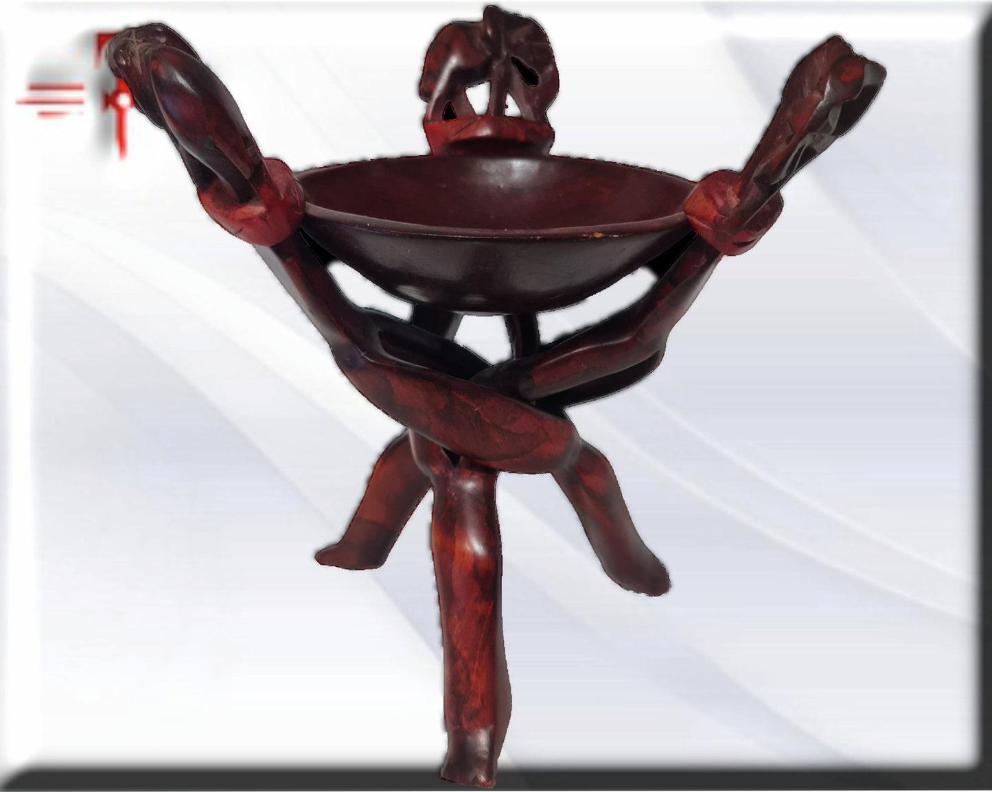 Bowl mesita de 3 patas con motivos de elefantes