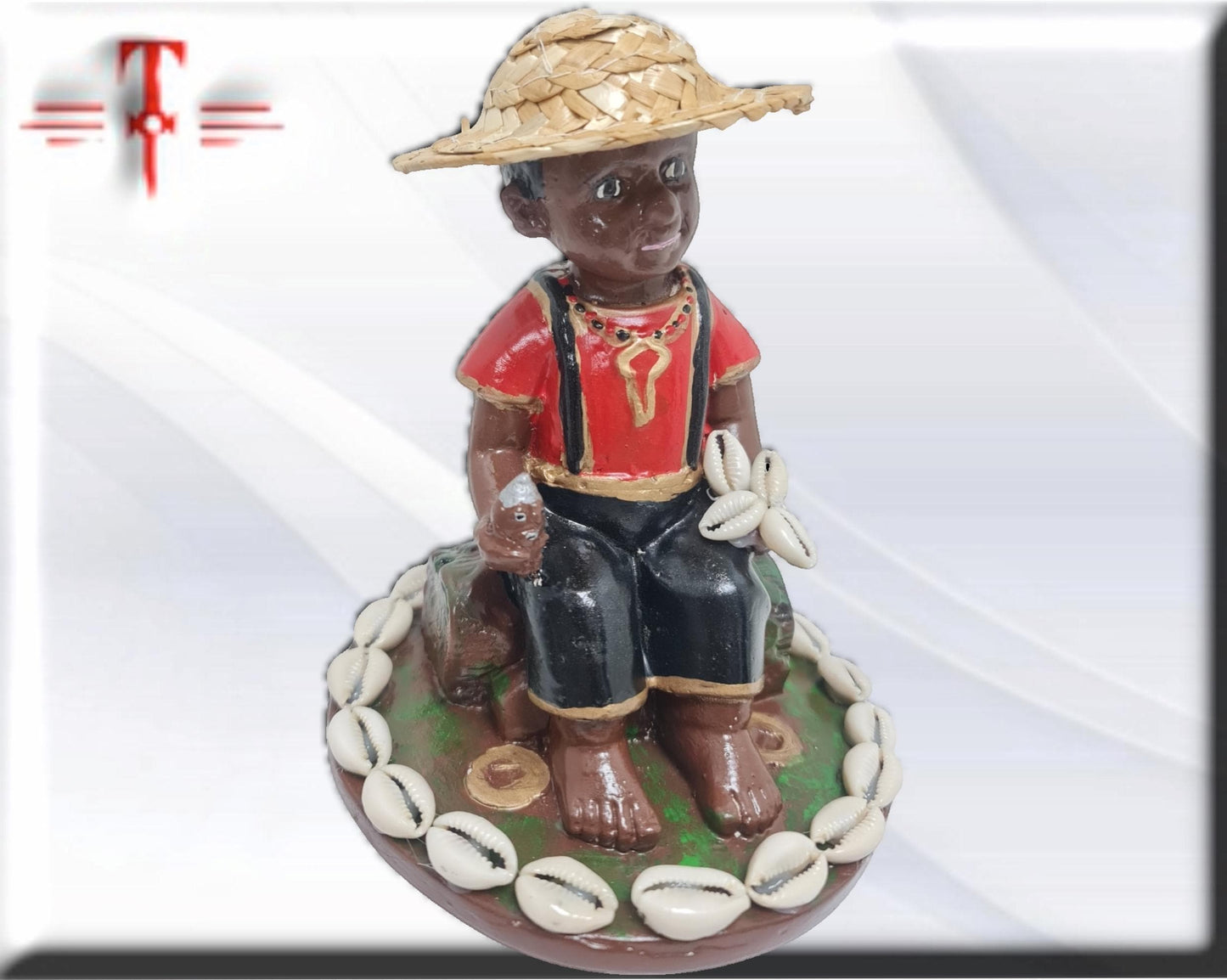 Figura Niño elegua de 16cm , santeria , exu , palo mayombe