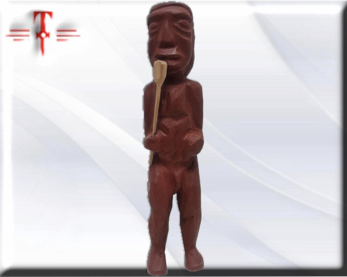 Muñeco aboran Agriyelu madera - santería , yoruba, lucumí