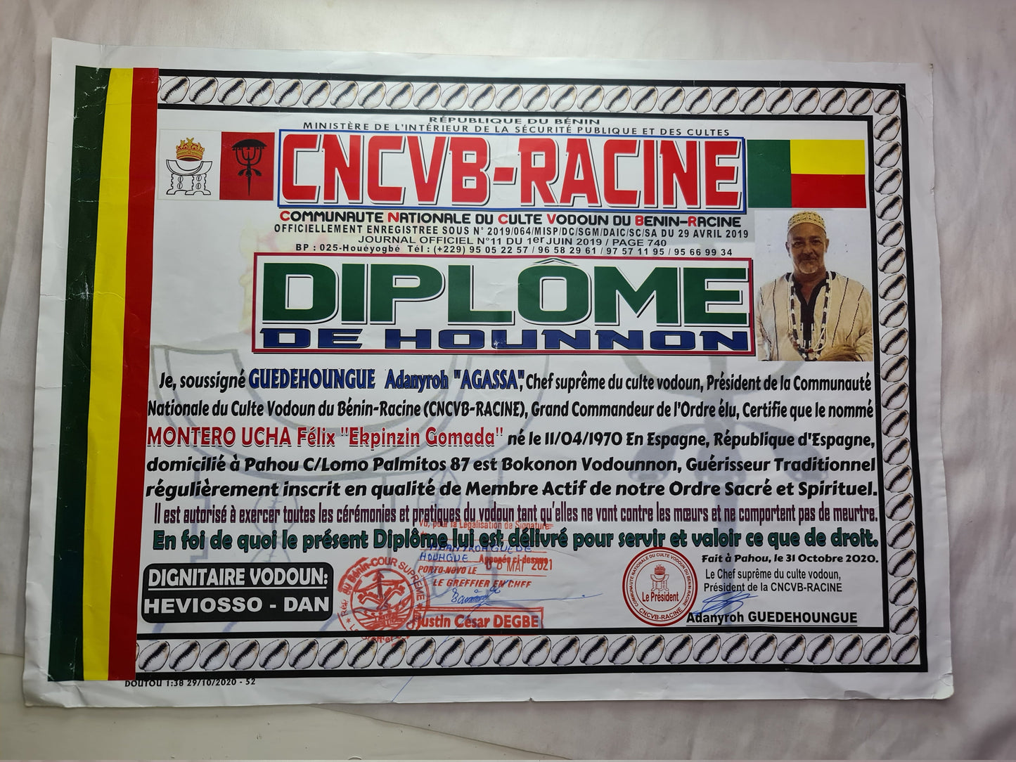 Amuleto Grande Africano Suerte Secretos del Vodoun Fon de Bénin