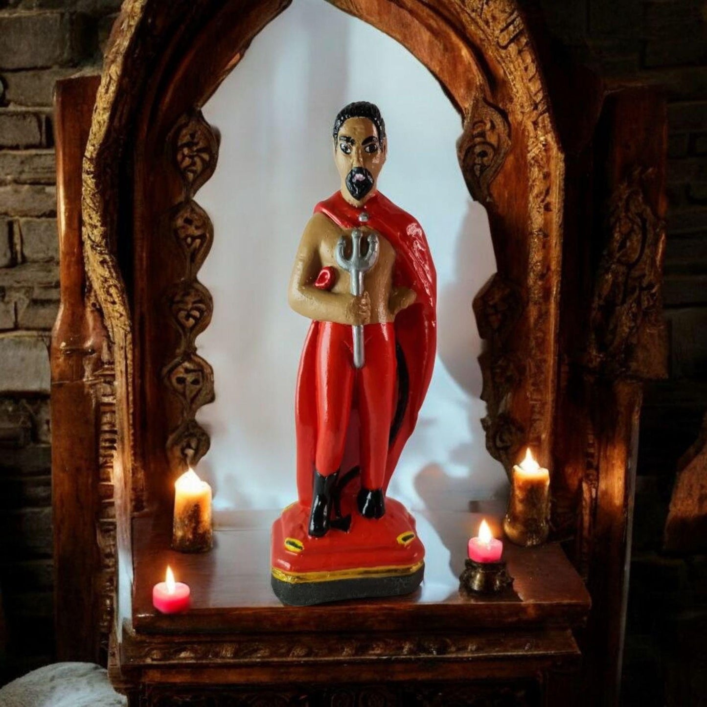 Figura Yeso exu Porteira , Candomble , kimbisa, Umbanda