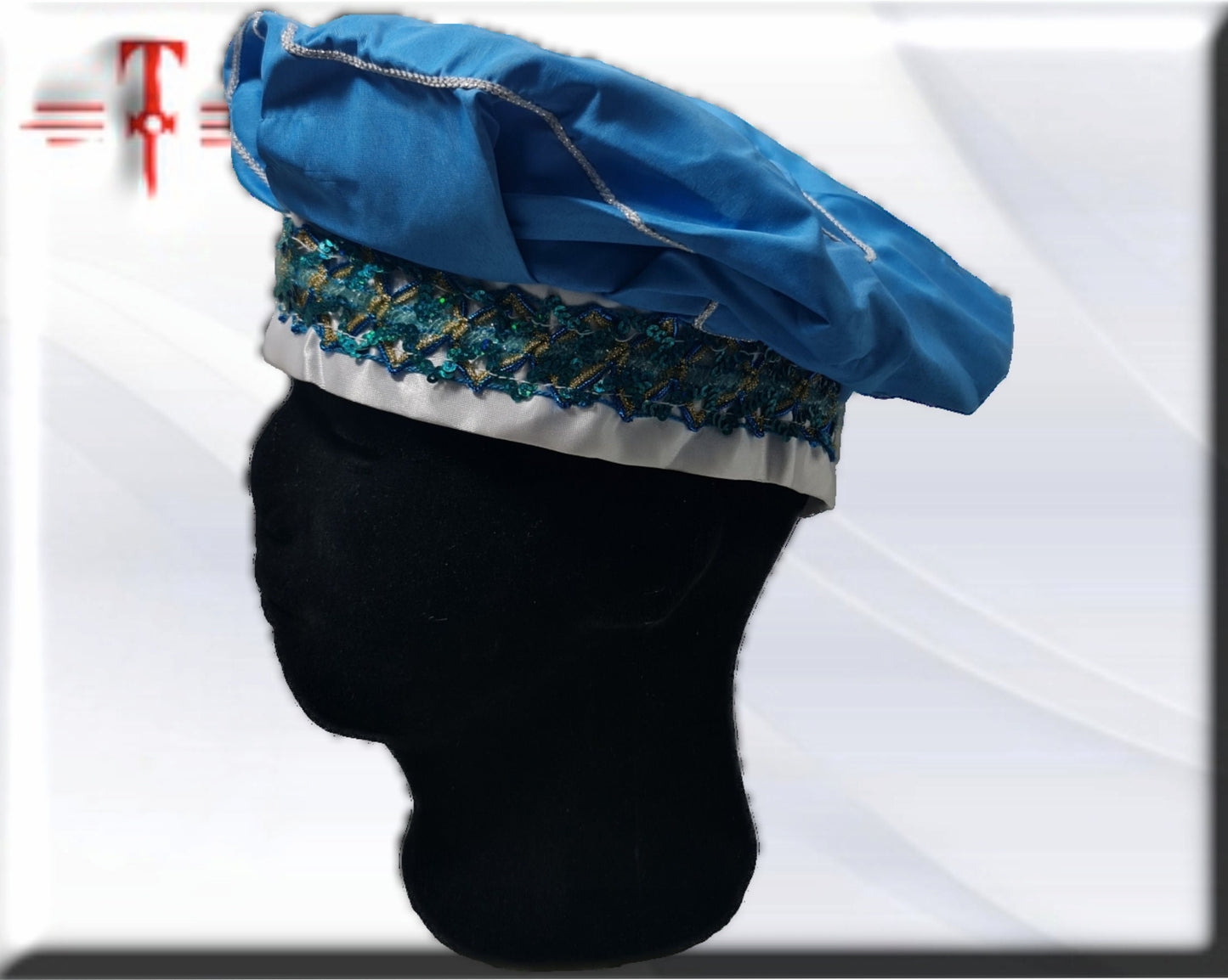 Gorro santeria Orisha Yemayá , Gorro de Gala , ajustable , yoruba