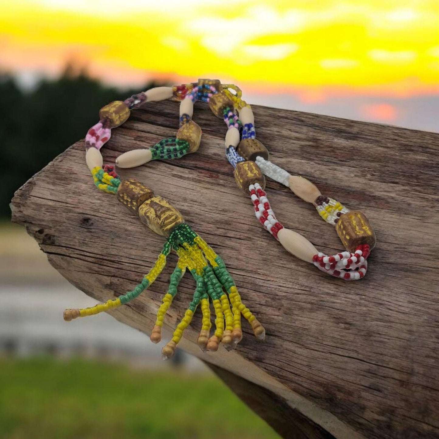 Collar Ogbe Yonó Haya - Babalawo - Santeria Palo Mayombe