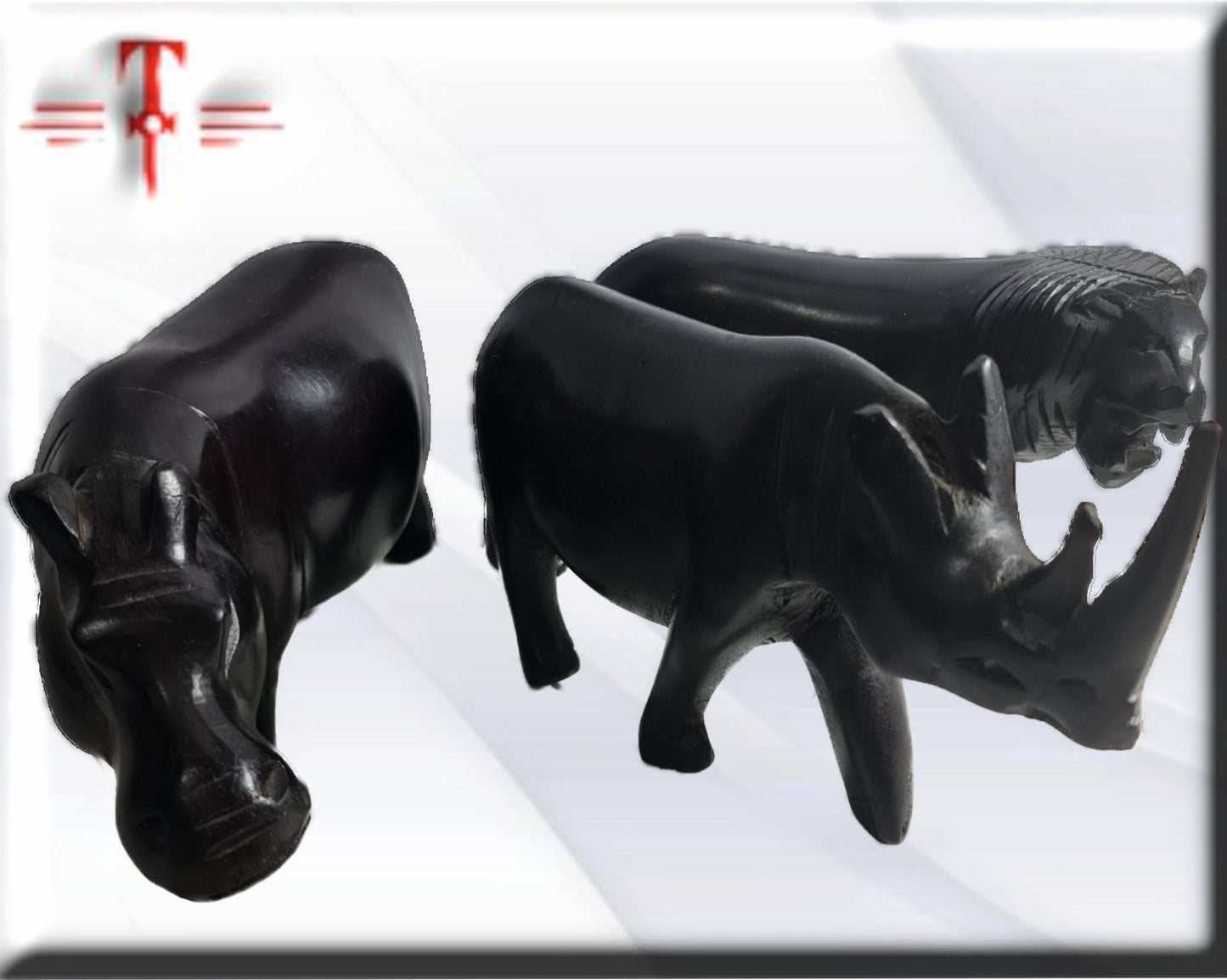 Escultura animales africanos maderas nobles , arte tribal africano hecho a mano